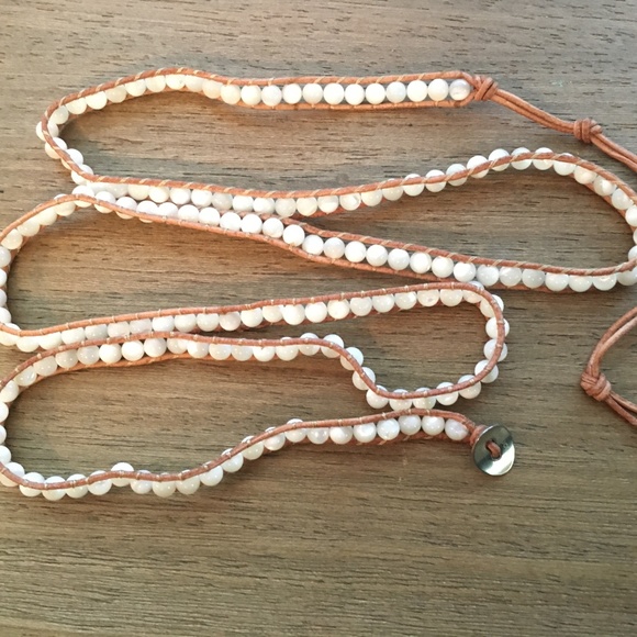 Joseph Nogucci Cream and Tan Colored Wrap Bracelet - Picture 4 of 4